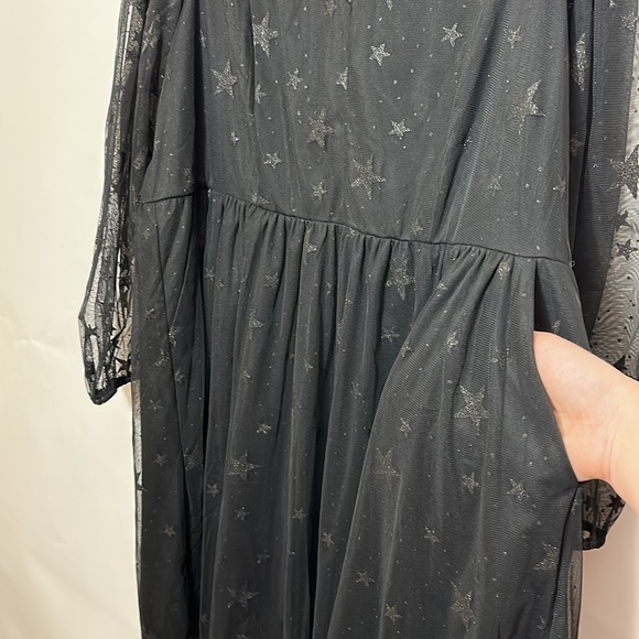 Torrid 4 AT THE KNEE STAR MESH SKATER DRESS - Picture 10 of 12
